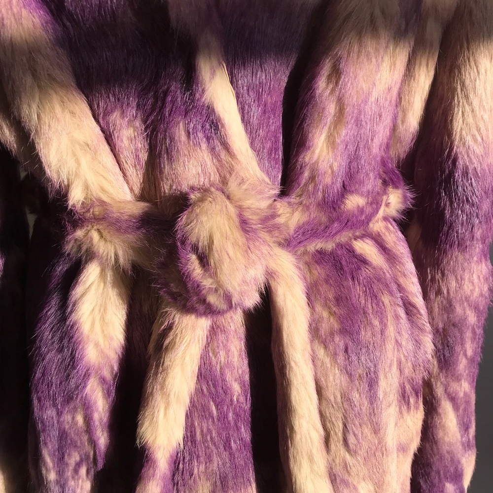 Versace Jeans Couture Long Hair Rabbit Fur Coat M
